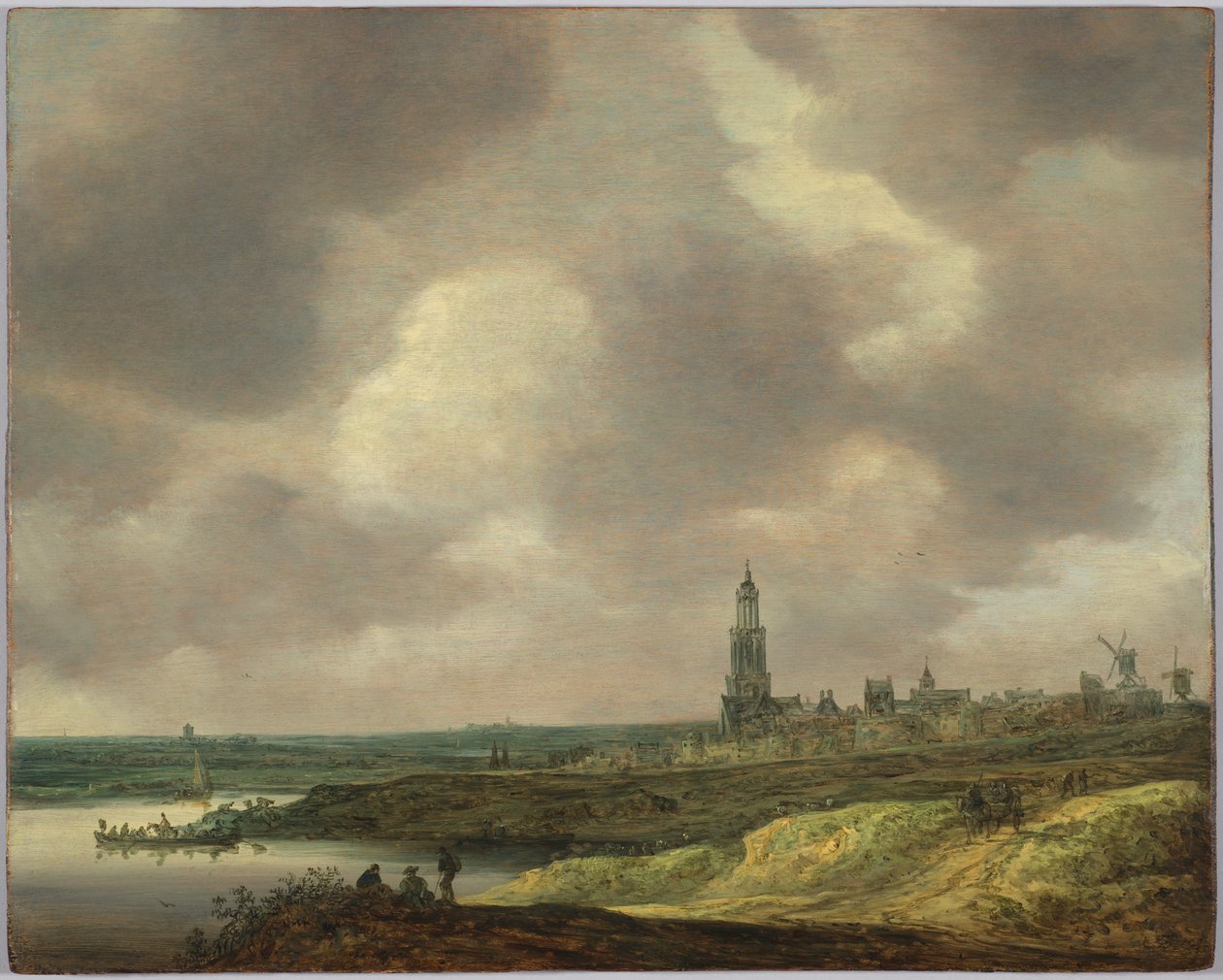 Pohled na Rhenen od Jan van Goyen