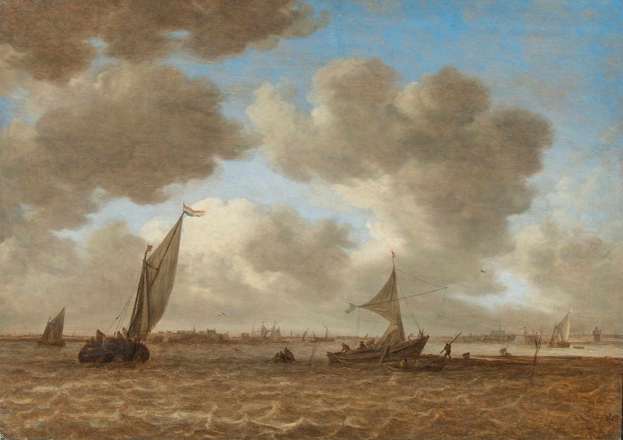 Pohled na neklidný polder Haarlemmermeer od Jan van Goyen