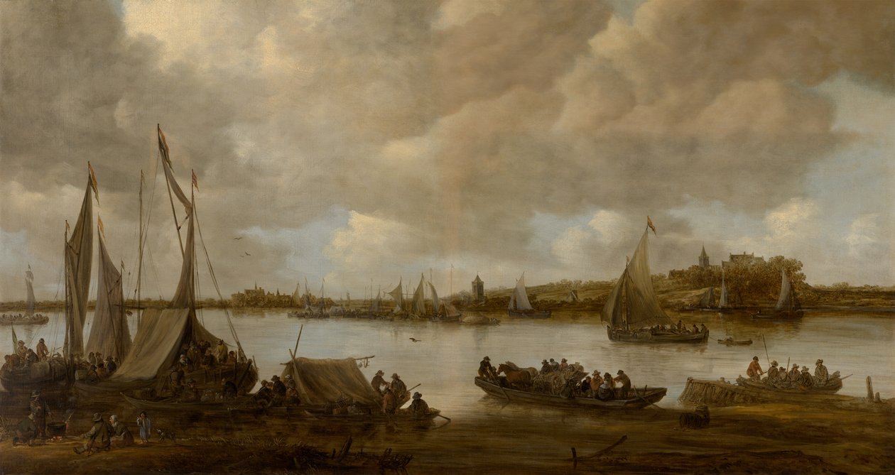 Pohled na Rýn u Hoog-Elten od Jan van Goyen