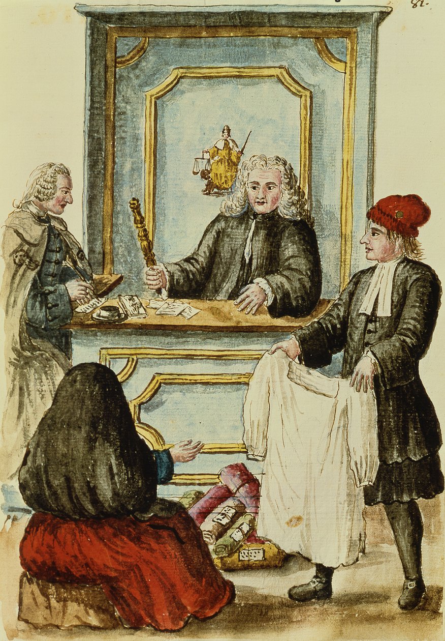 Aukce (wc na papíře) od Jan van Grevenbroeck