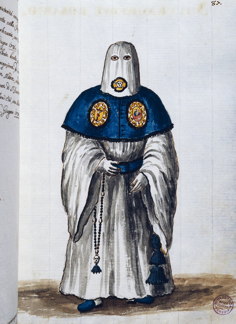 Arcikonfraternita pro právo růžence, založená v kostele sester Ducha svatého v Benátkách, svazek II, f 87, Giovanni di Grevenbroich nebo Grevenbroich (1731-1807) od Jan van Grevenbroeck