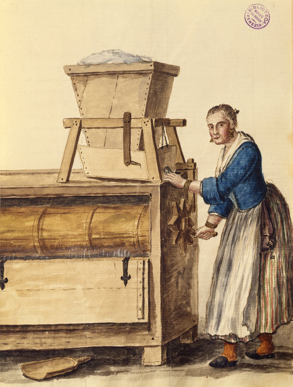 Šroubovací mouka (pero, inkoust a akvarel na papíře) od Jan van Grevenbroeck