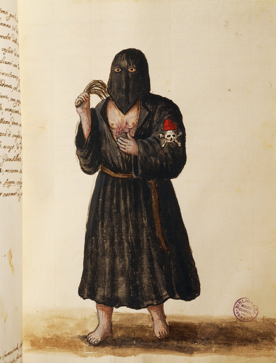 Bratrstvo kajícníků, doprovázející pohřební průvod významných občanů do baziliky svatého Marka v Benátkách, svazek II, f 89, Giovanni di Grevenbroich nebo Grevenbroich (1731-1807) od Jan van Grevenbroeck