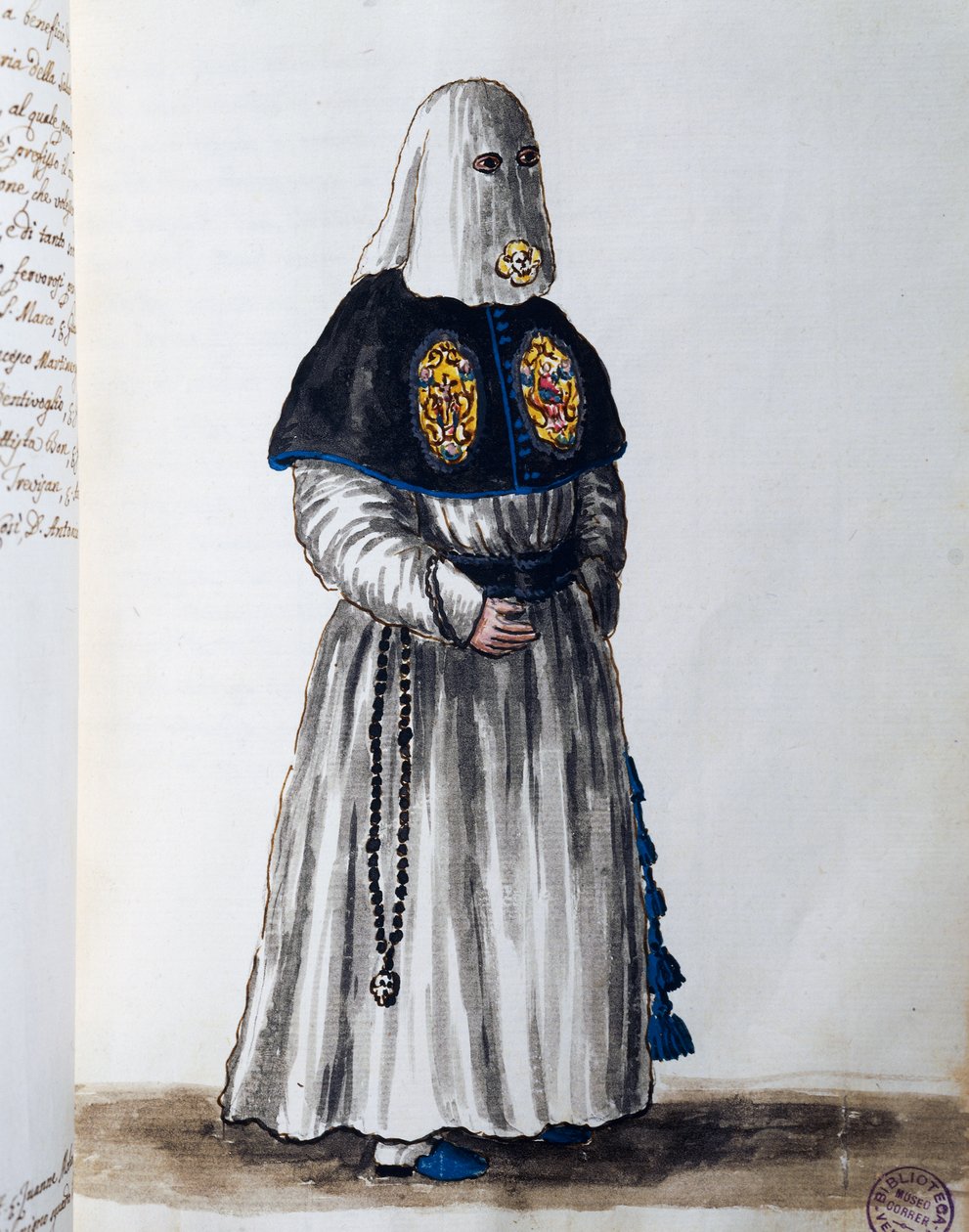 Bratrstvo na přímluvu Panny Marie, založené v roce 1662 ve farním kostele sv. Vita a Modesta v Benátkách, svazek II, f 81, Giovanni di Grevembroch nebo Grevenbroch (1731-1807) od Jan van Grevenbroeck