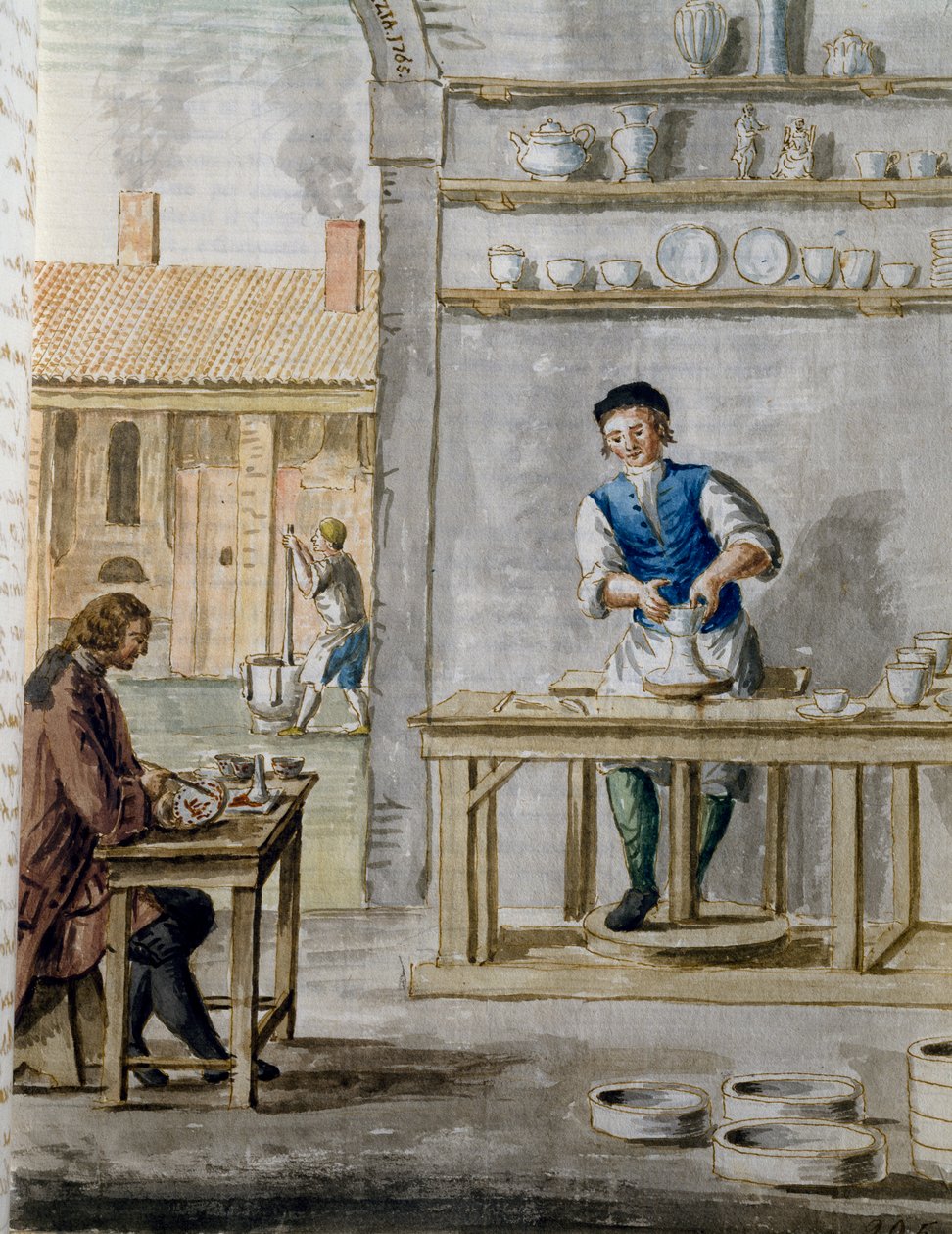 Porcelánová továrna Geminianus Cozzi v San Giobbe v Benátkách od Jan van Grevenbroeck