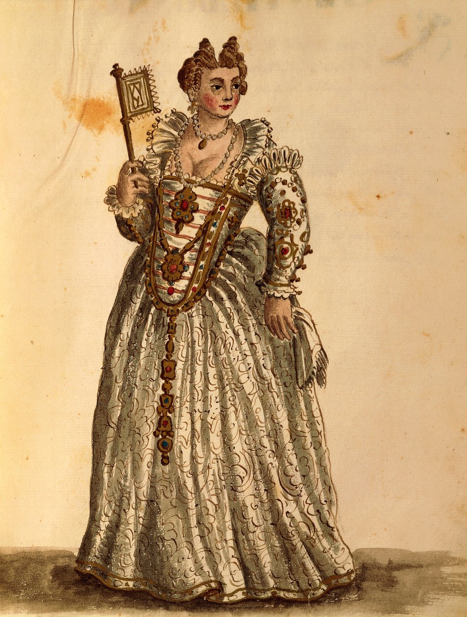 Džentlmena ve večerních šatech, od Jana van Grevenbroecka nebo Giovanniho Grevembrocha (1731-1807), Gli Abiti de Veneziani, z ilustrované knihy kostýmů, akvarel od Jan van Grevenbroeck