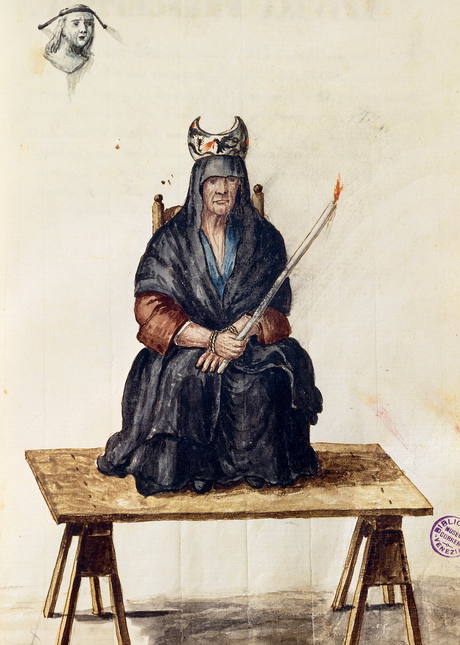Čarodějka, ilustrace z Gli Habiti de