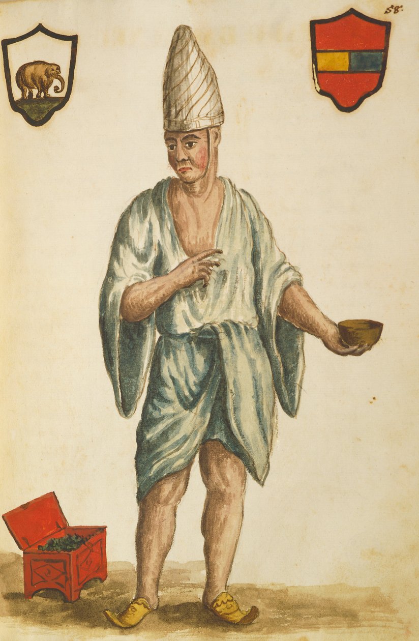 Průzkumník, Gaspare Balbi v oblasti Peru, Jan Van Grevenbroeck, kresba akvarelem od Jan van Grevenbroeck
