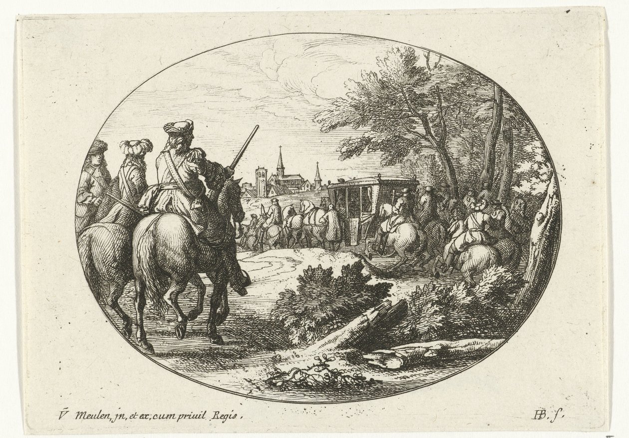 Obléhání města Vojenské scény ze života Ludvíka XIV., krále Francie (název série) od Jan van Huchtenburg