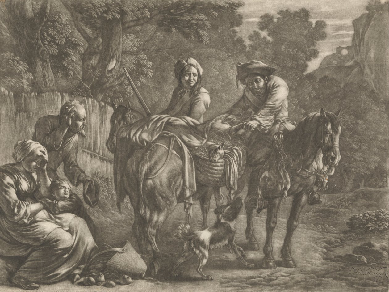 Drancovači, oloupení farmáře a jeho ženy od Jan van Huchtenburg