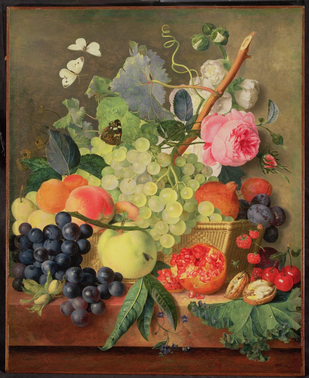 Košík ovoce, 1744 (panel) (pár viz 86746) od Jan van Huysum