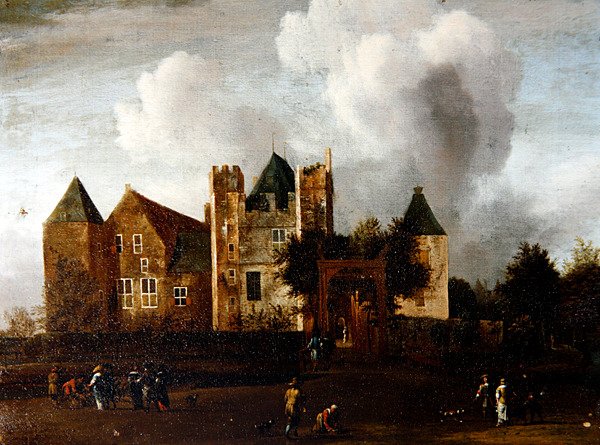 Pohled na hrad Purmerend, poblíž Monnickendam, Waterland, Holandsko od Jan van III Kessel