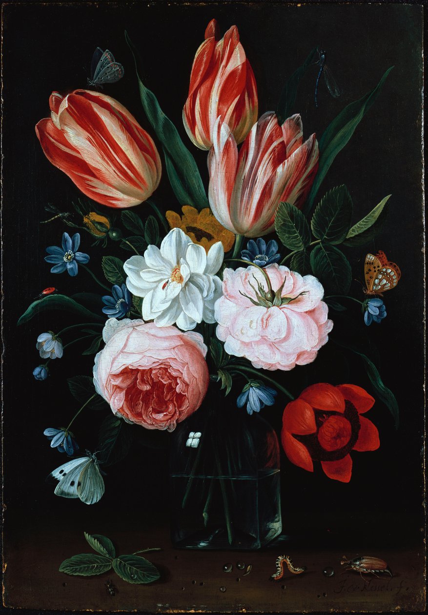 Květiny ve váze od Jan van Kessel