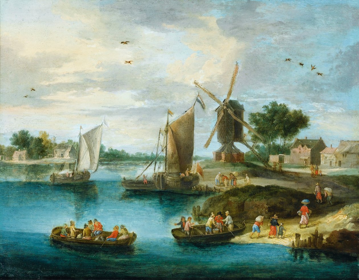 Krajina s mlýnem od Jan van Kessel the Elder