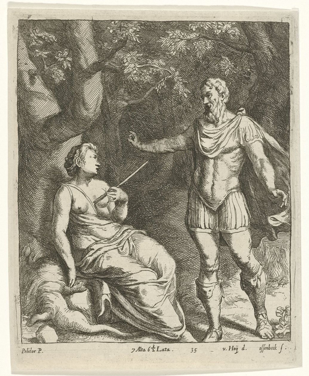 Cephalus en Procris od Jan van Ossenbeeck