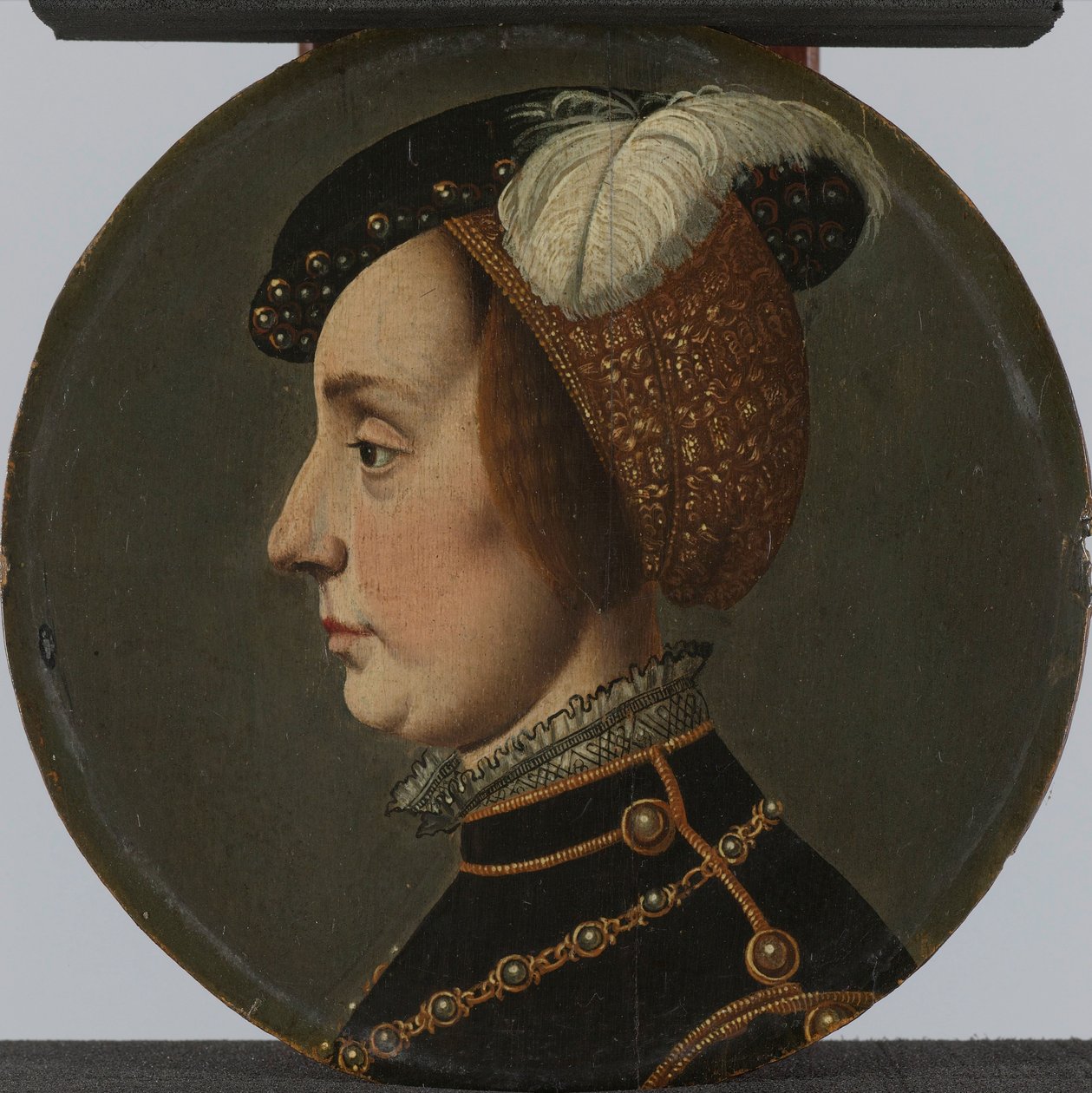 Portrét Anny Lotrinské, manželky René de Chalon, prince z Orange od Jan van Scorel (possibly copy after)