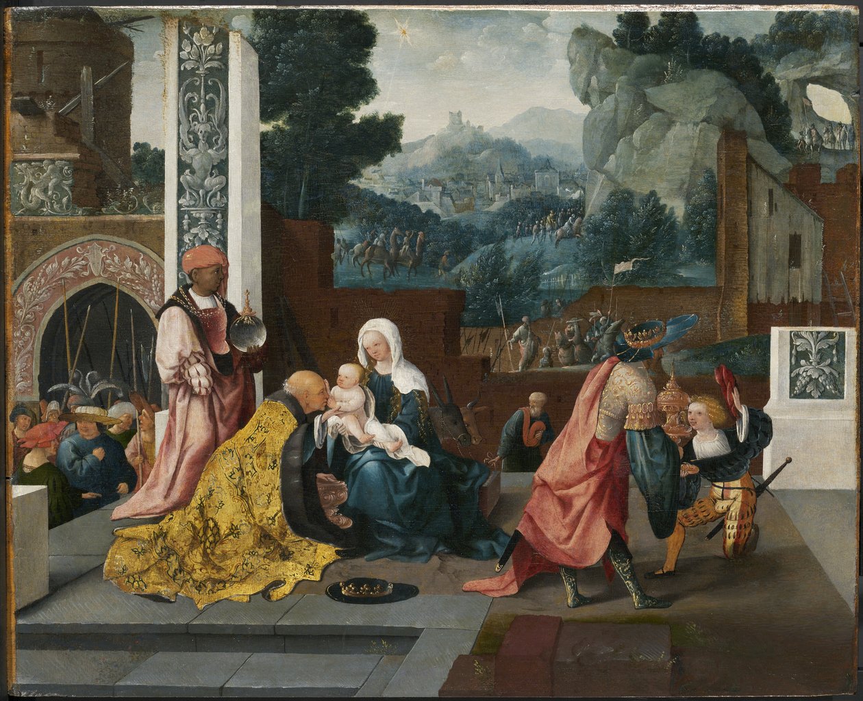 Klanění tří králů, kolem 1519 od Jan van Scorel