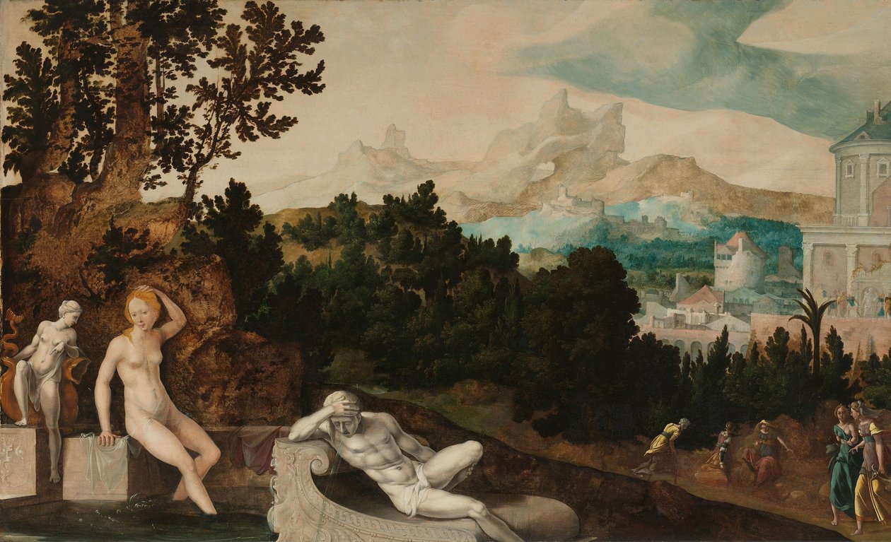 Krajina s Batsheba od Jan van Scorel