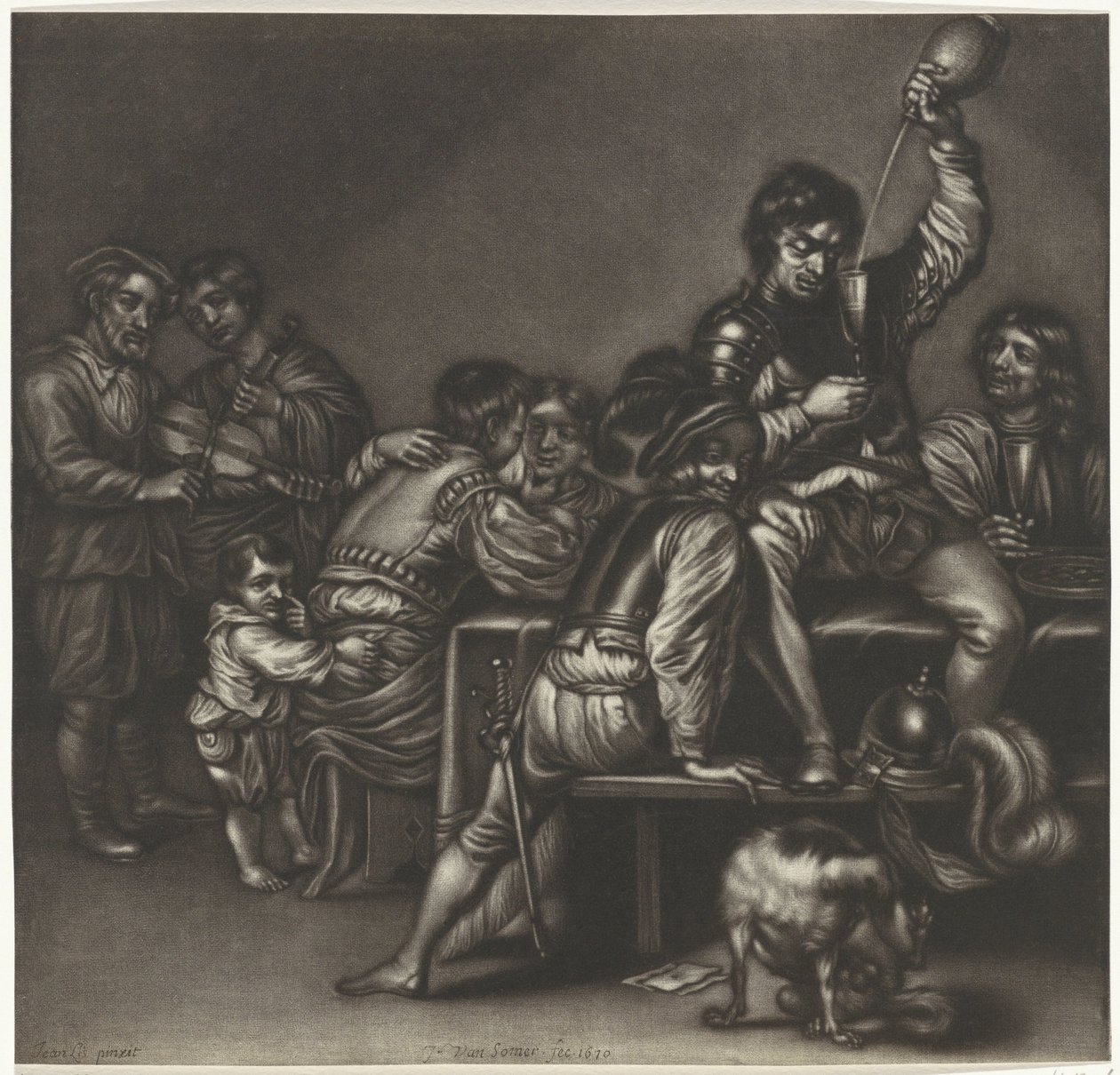 Šťastná společnost od Jan van Somer