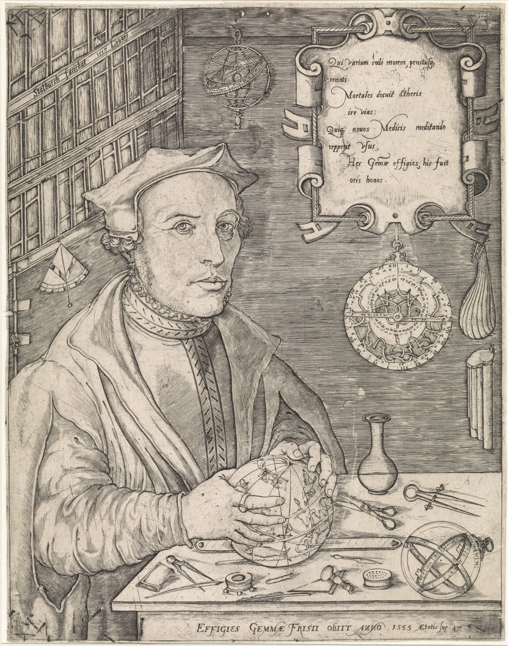 Portrét van Gemma Frisius od Jan van Stalburch