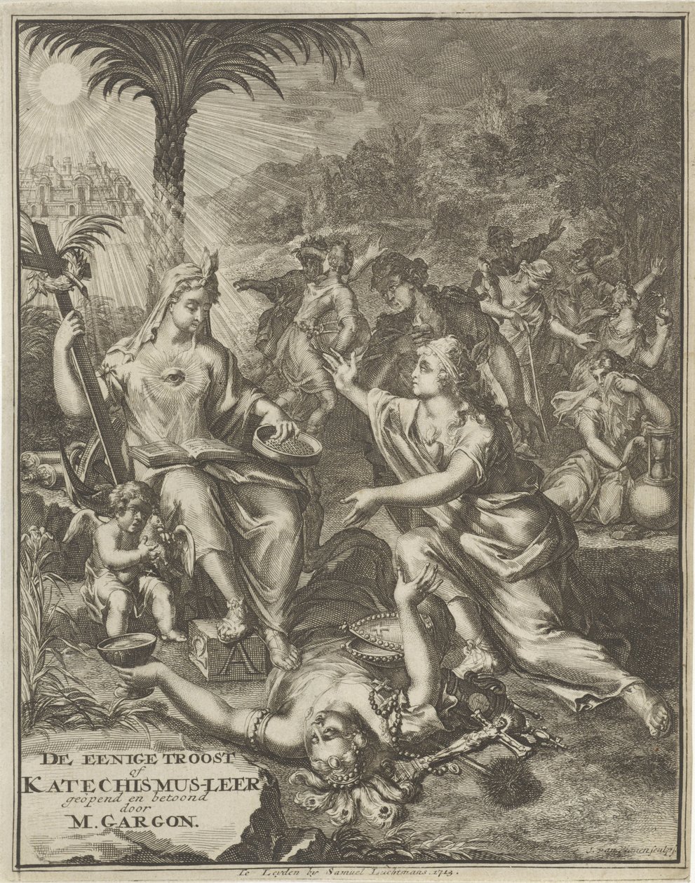 Titulní strana pro: M. Gargon, Jediná útěcha, 1713 od Jan van Vianen
