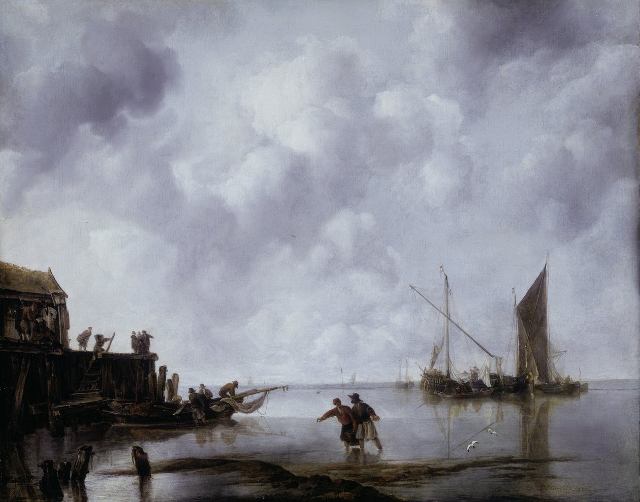Rybářské lodě v klidu od Jan van de Capelle or Cappelle