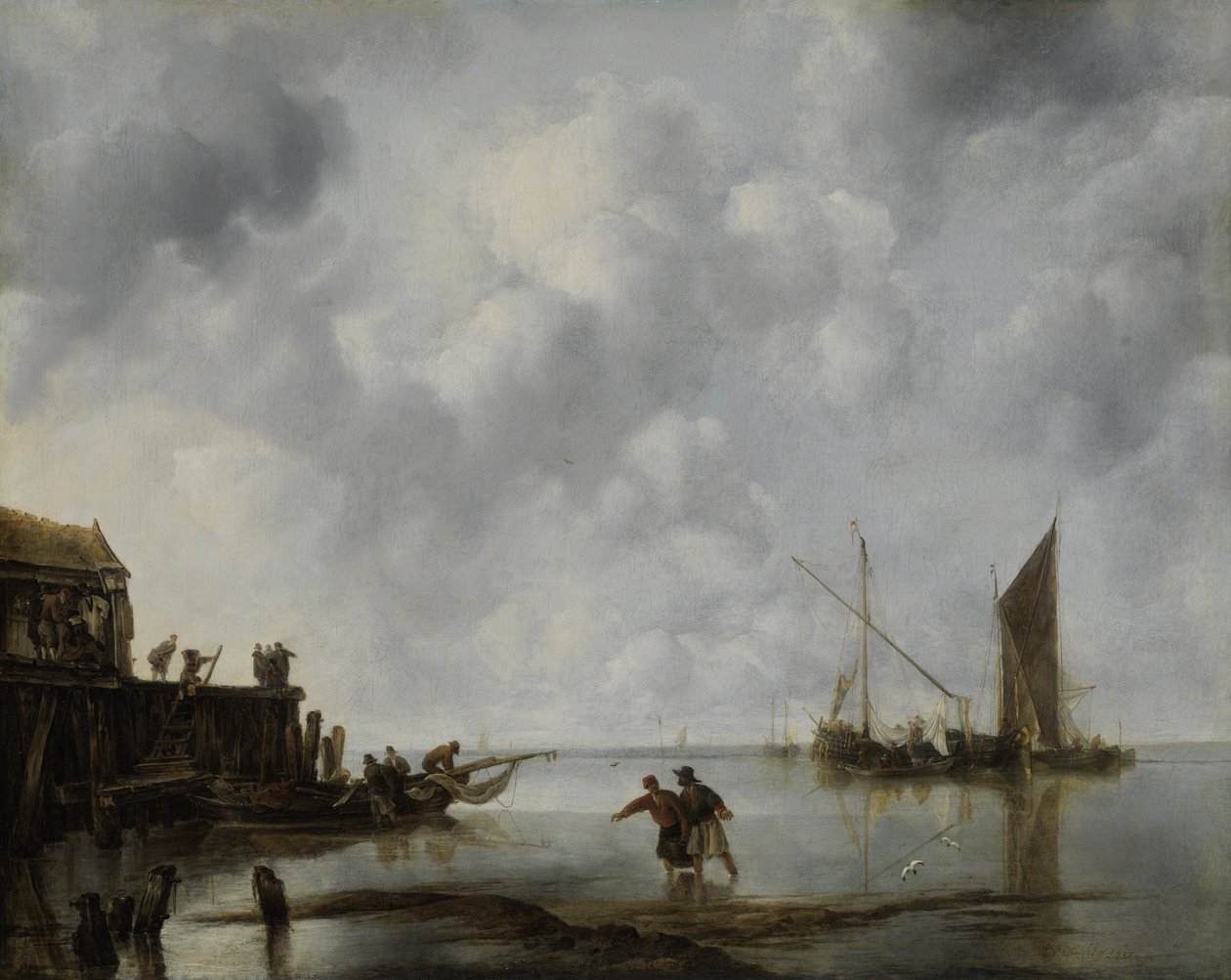 Rybářské lodě v klidu od Jan van de Cappelle