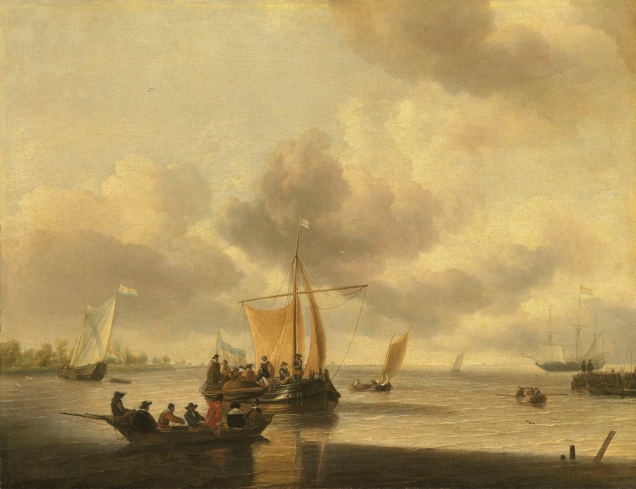 Ústí řeky (Brill) od Jan van de Cappelle