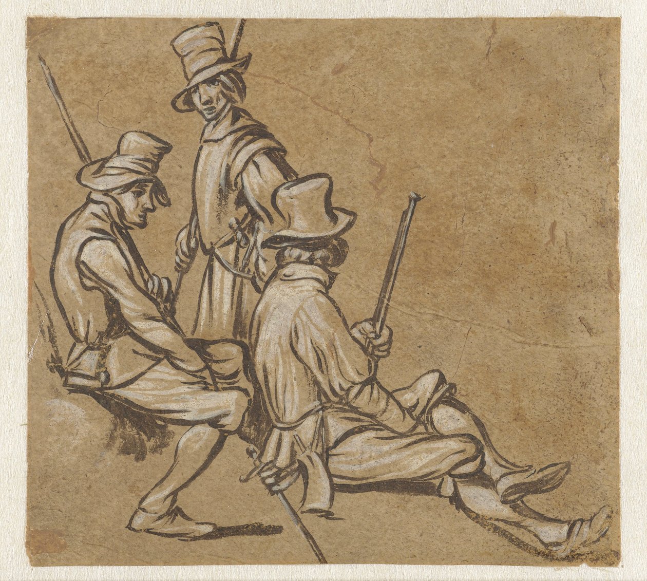Skupina tří vojáků od Jan van de Velde (II)