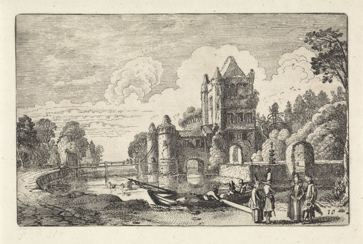 Krajina s Amsterdam Gate v Haarlemu Krajiny (název série) Amenissimae aliquot requculae (název série) od Jan van de Velde (II)