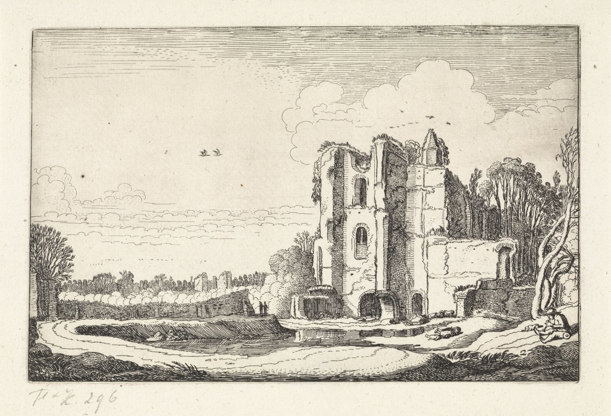 Zřícenina hradu Brederode kasteel Krajiny (název série) Amenissimae aliquot requculae (název série) od Jan van de Velde (II)