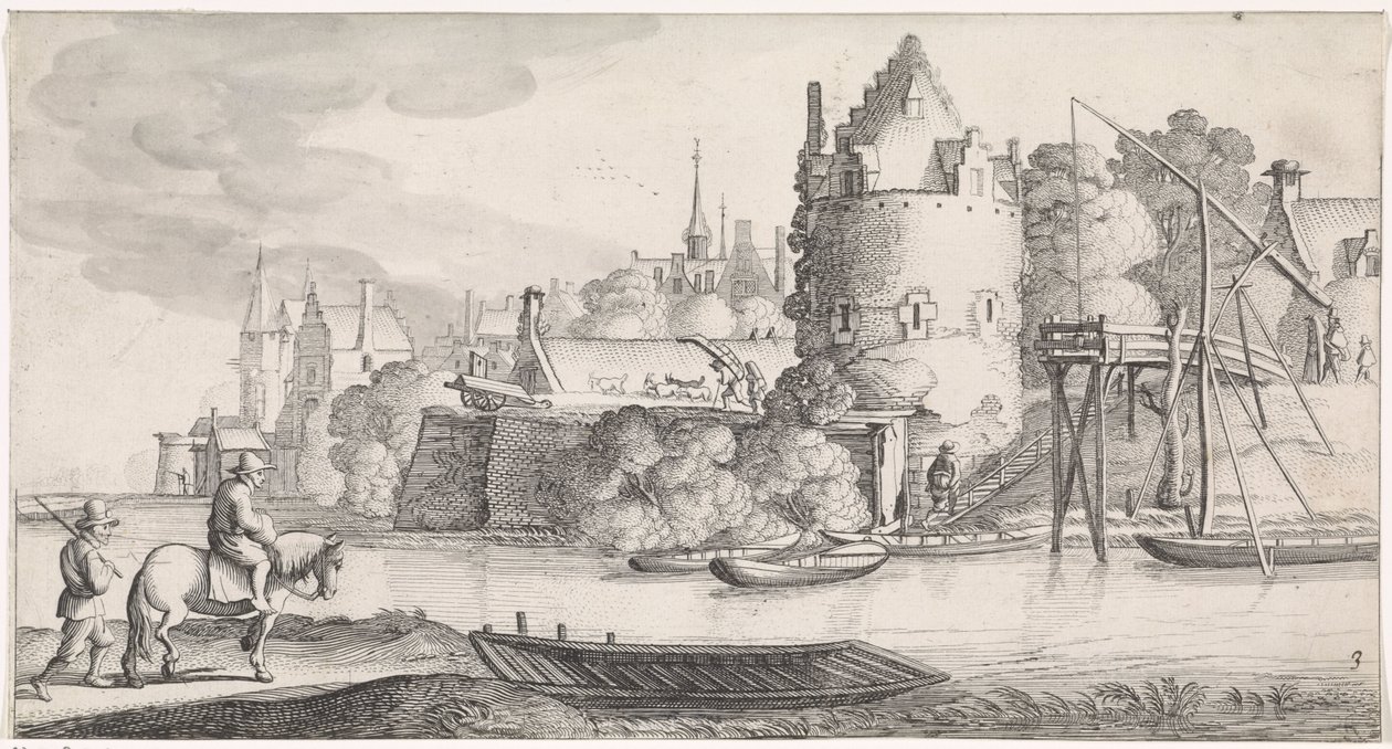 Město na řece Příjemné krajiny a zábavné básně (název série) od Jan van de Velde (II)