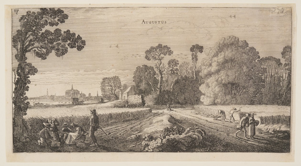 Srpen, z knihy Dvanáct měsíců v roce od Jan van de Velde II