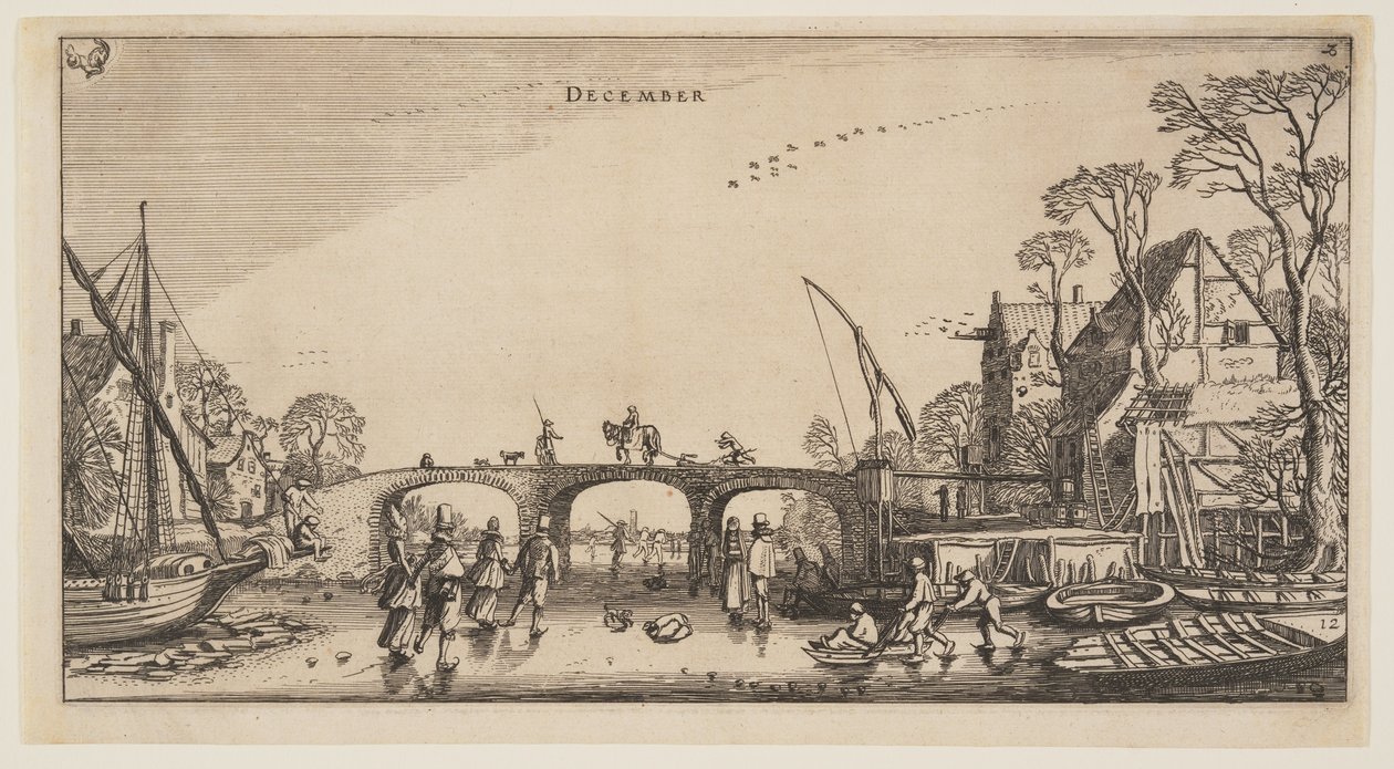 Prosinec, z knihy Dvanáct měsíců v roce od Jan van de Velde II