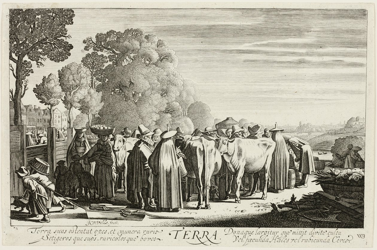 Země, deska 1 z knihy Čtyři živly od Jan van de Velde II