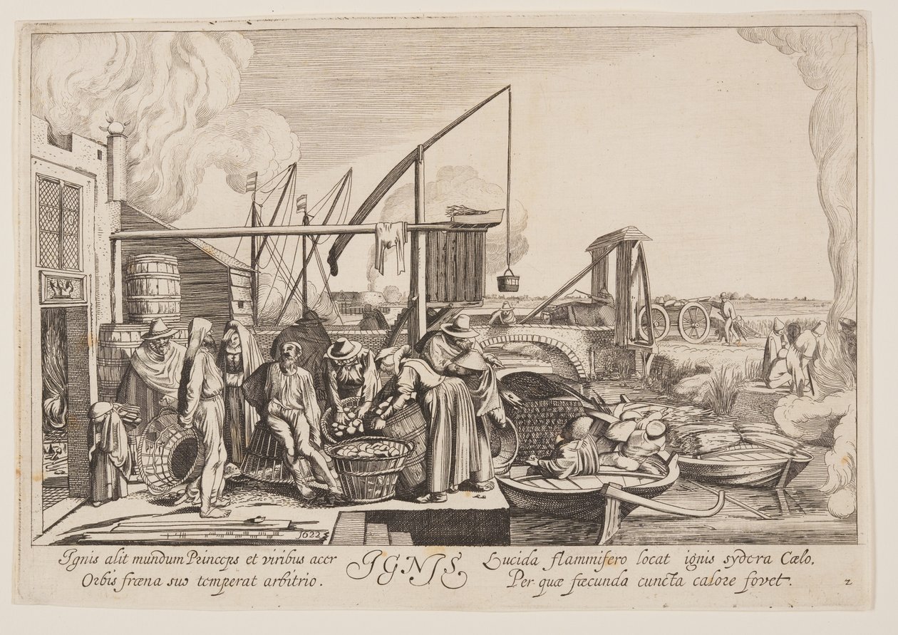 Oheň, z knihy Čtyři živly od Jan van de Velde II