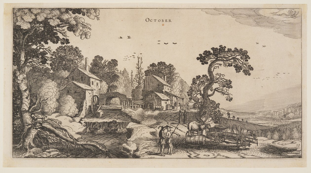 Říjen, z knihy Dvanáct měsíců v roce od Jan van de Velde II