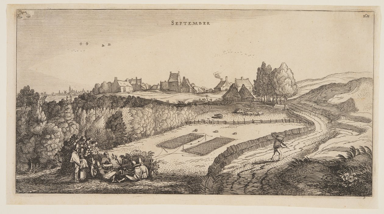 Září, z knihy Dvanáct měsíců v roce od Jan van de Velde II