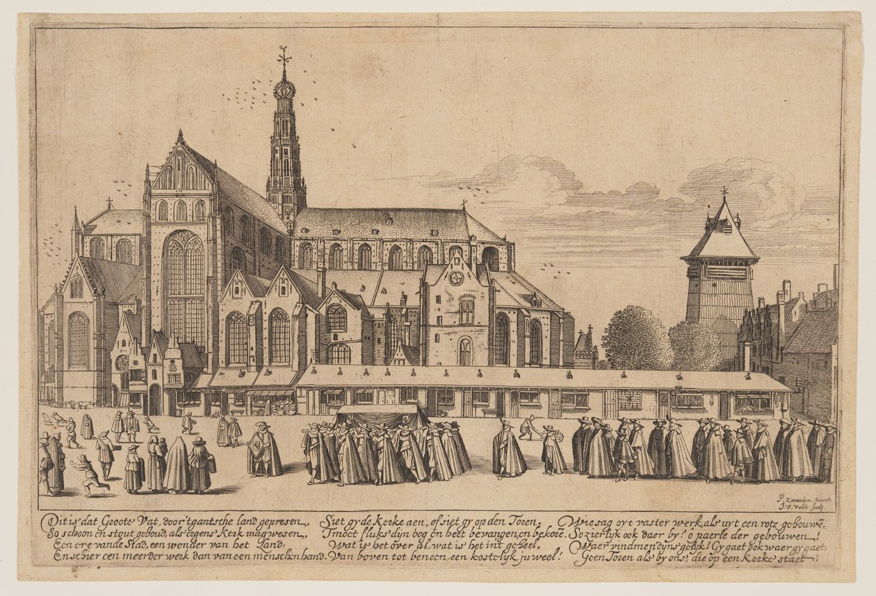 Kostel svatého Bavo v Haarlemu od Jan van de Velde II