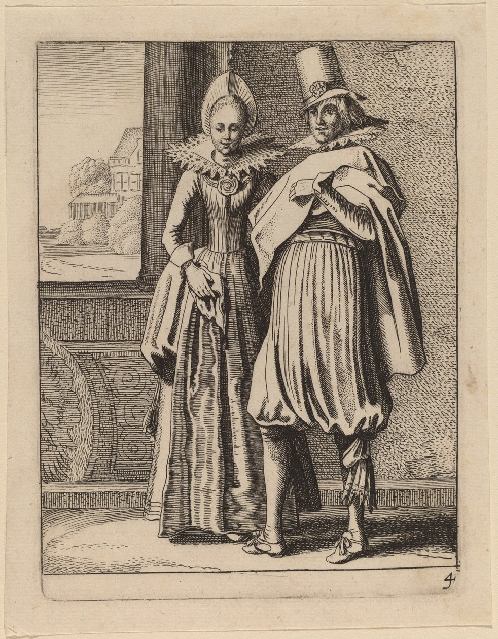 Dvě postavy v kostýmu od Jan van de Velde II