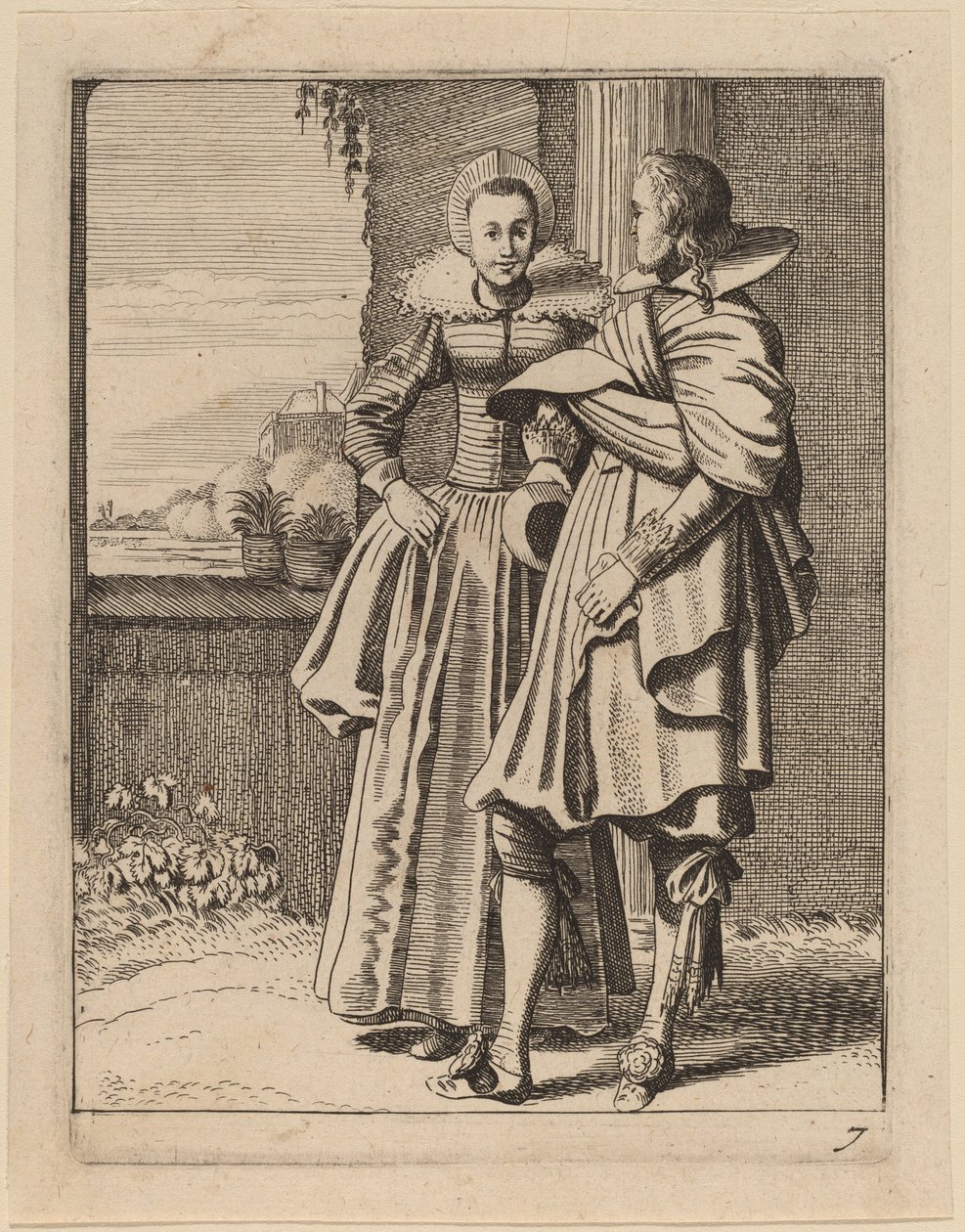Dvě postavy v kostýmu od Jan van de Velde II