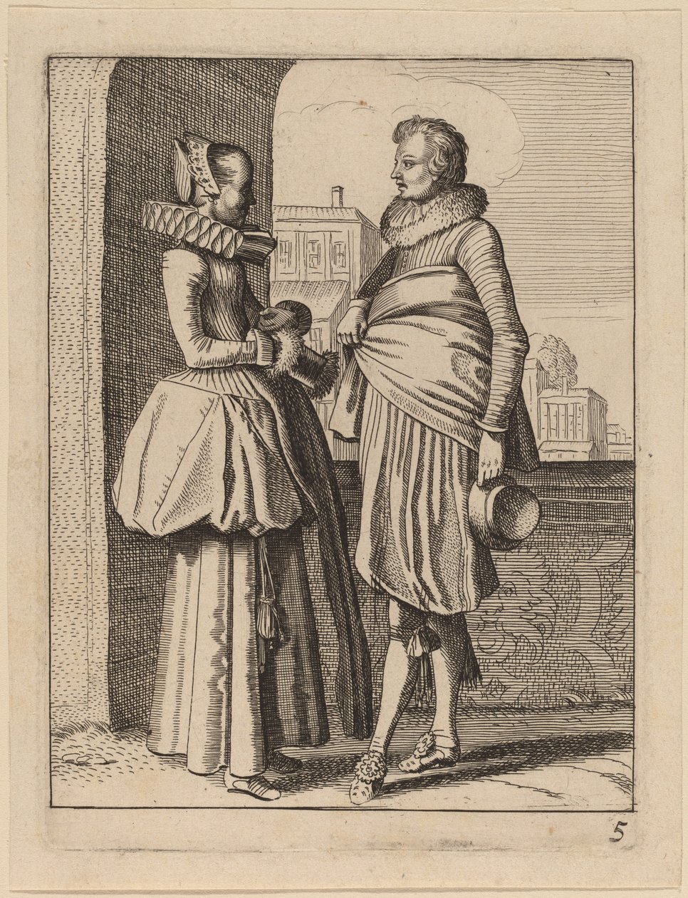 Dvě postavy v kostýmu od Jan van de Velde II