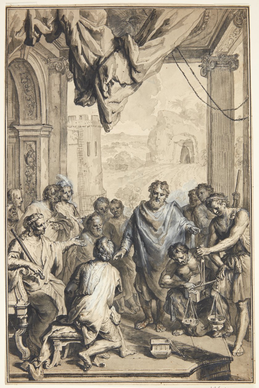 Antik scéna (?) od Jan van den Hoecke