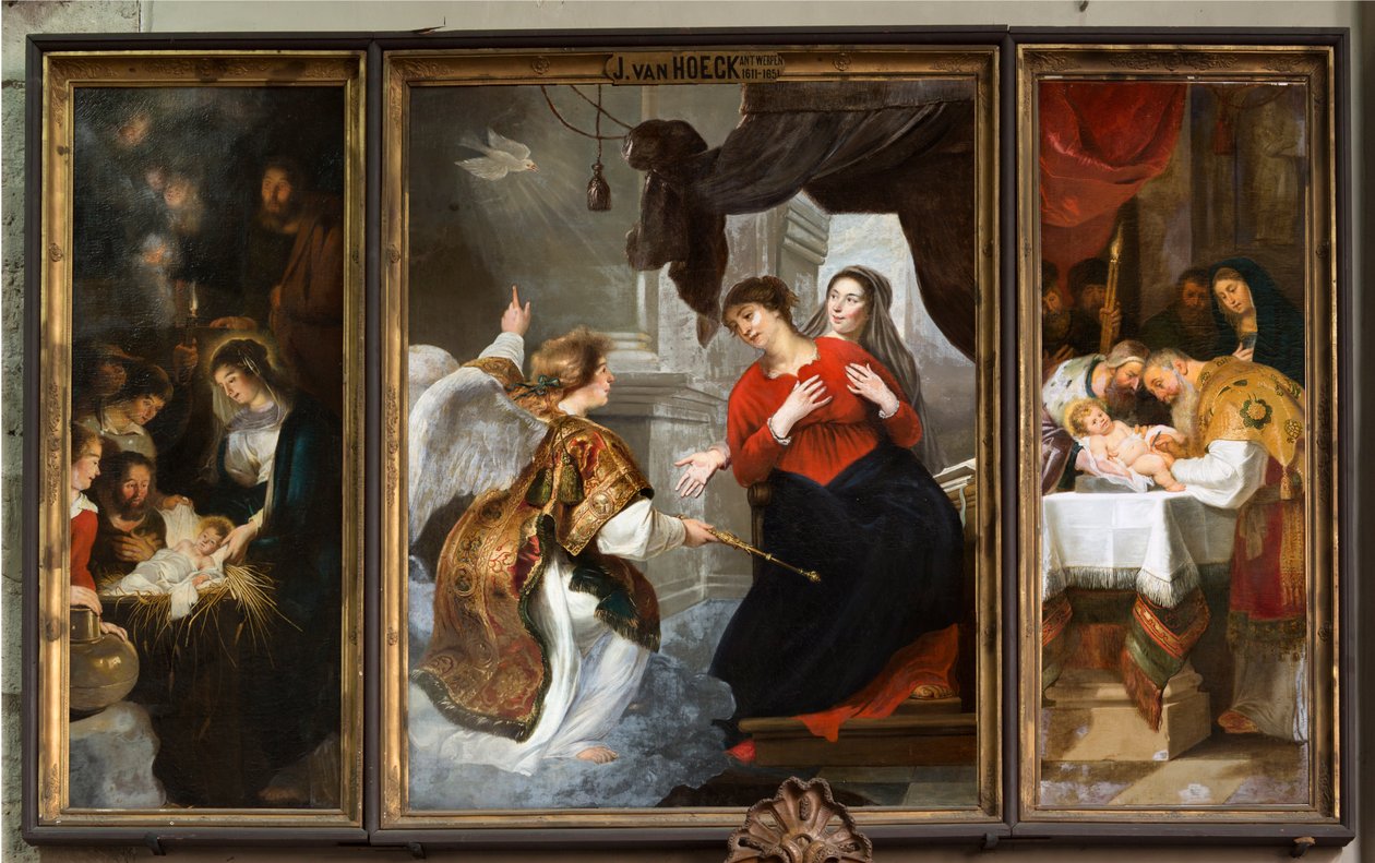Farní kostel (farní kostel Panny Marie). Interiér. malování. od Jan van den Hoecke