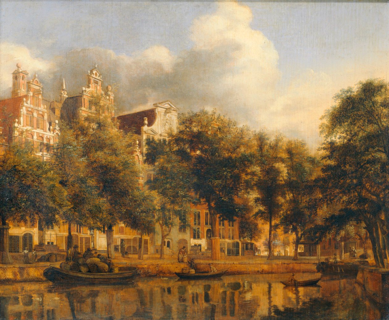 Le Herengracht à Amsterdam - Herengracht v Amsterdamu, asi 1668/1674 ... od Jan van der (manner of) Heyden