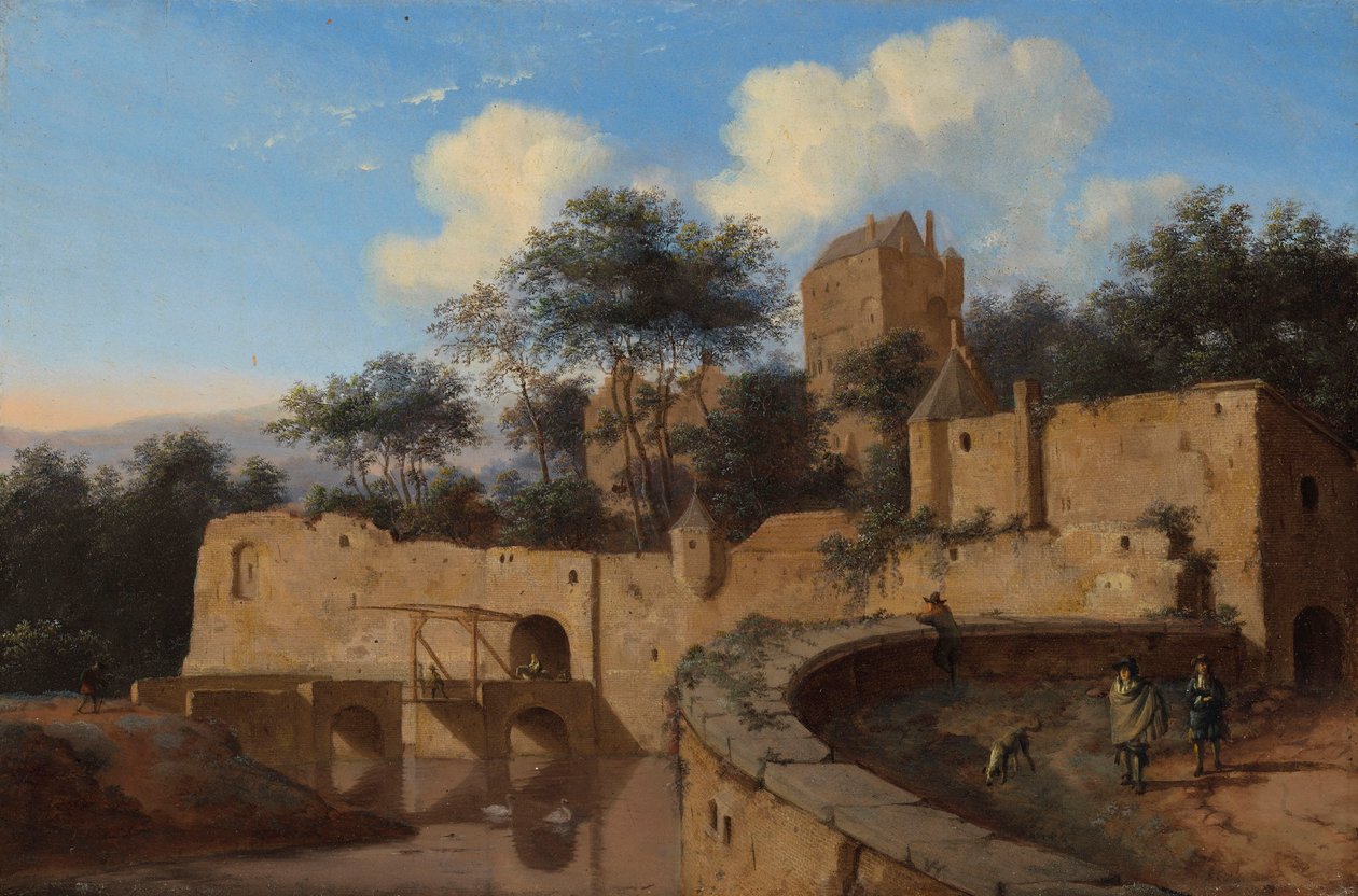 Pohled na Arnhem v capricciu od Jan van der Heyden