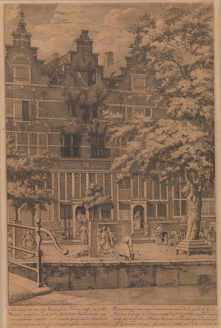 Hašení požáru na Heerengrachtu (25.–26. dubna 1683) od Jan van der Heyden
