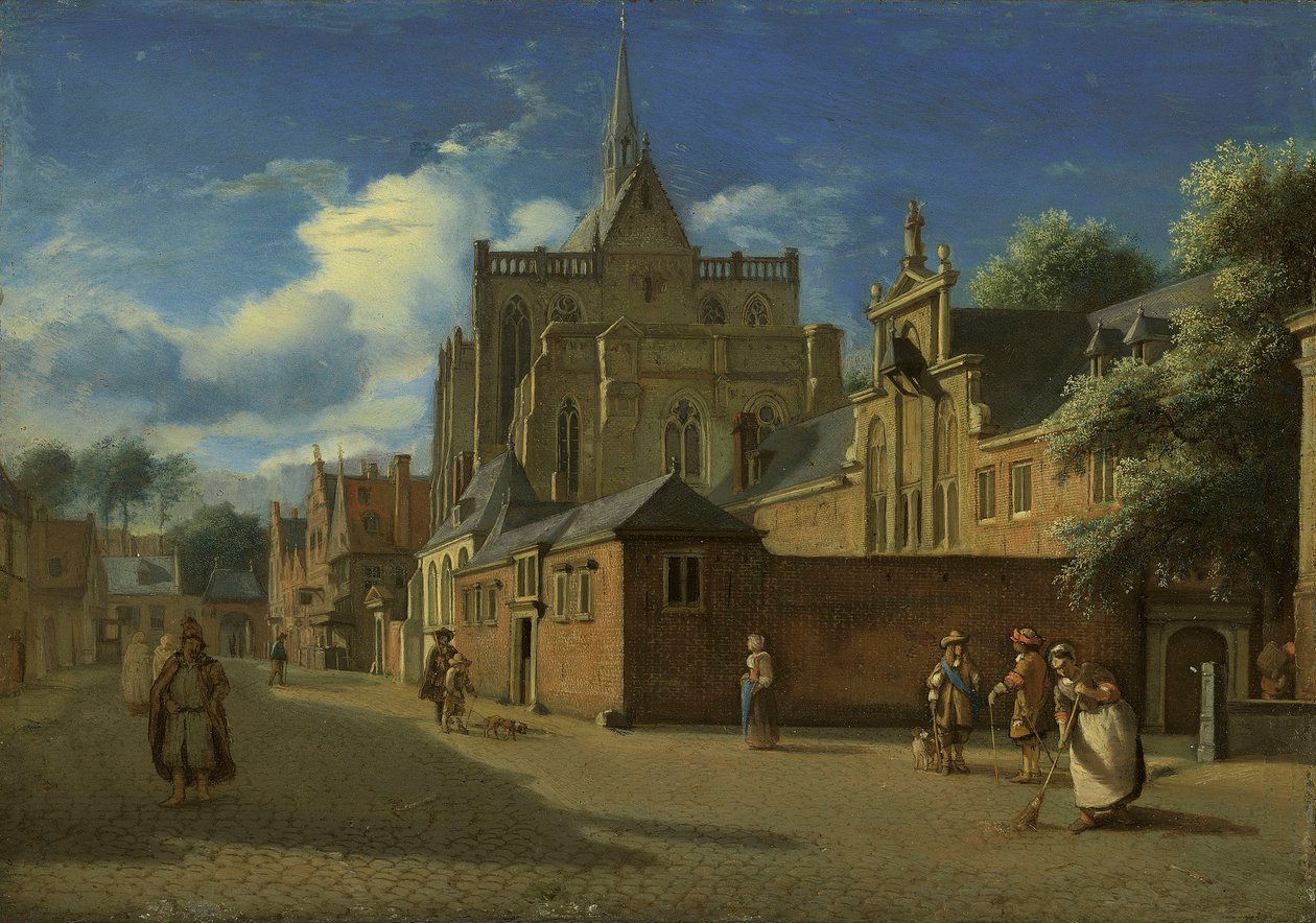 Dóm a Domhof, Kolín nad Rýnem od Jan van der Heyden