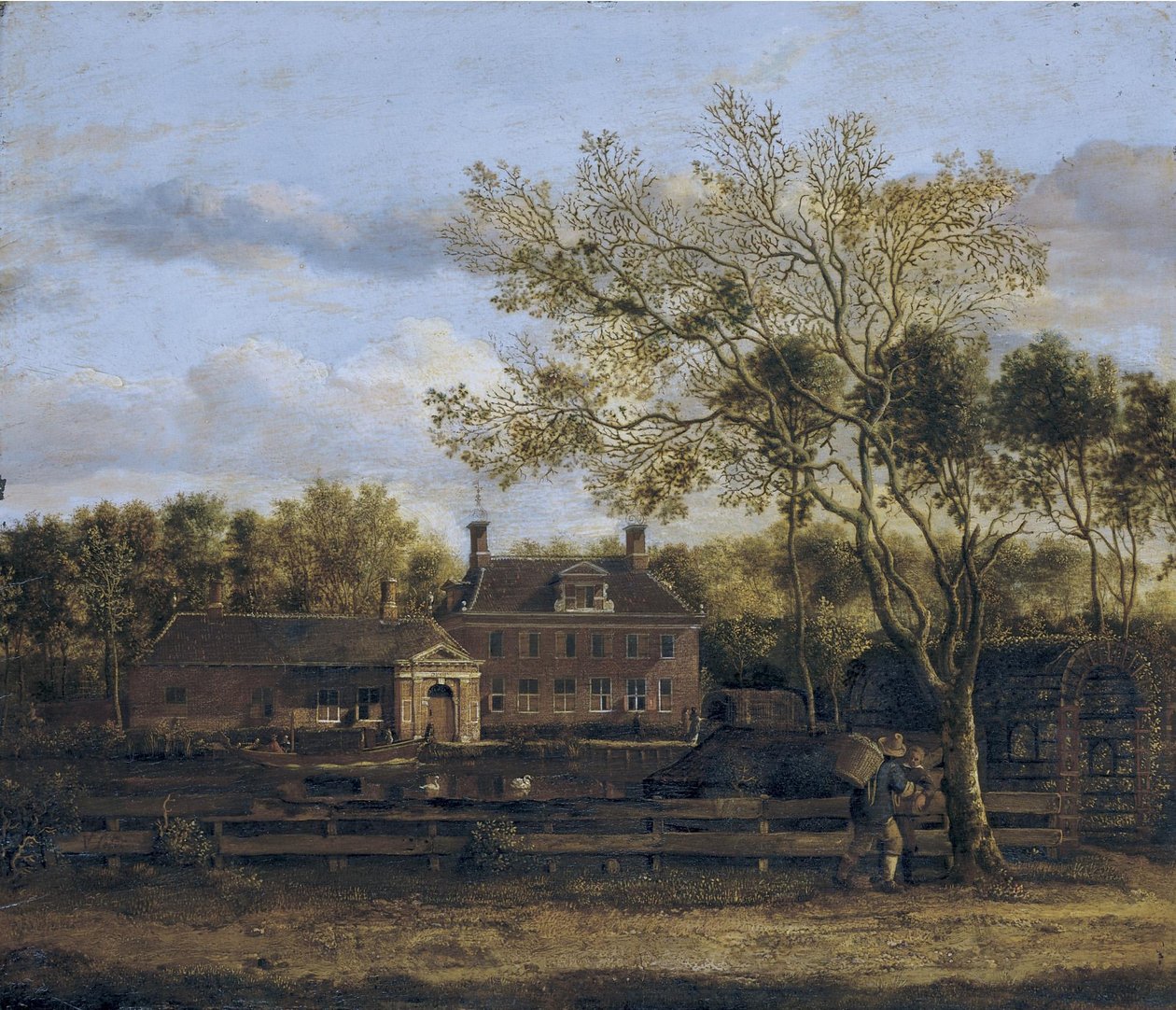 Hofstede Wolf en Hoeck podél řeky Purmer u Purmerendu od Jan van der Heyden