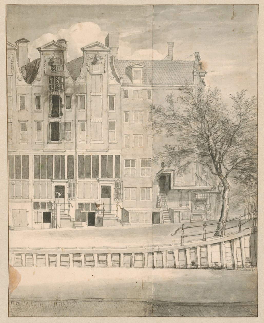 Vyhořelý dům na Leidsegracht, 1684 od Jan van der Heyden